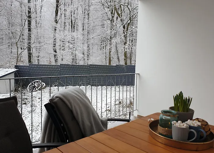公寓 Winter In Der Waldrand Mit Zwei Balkonen